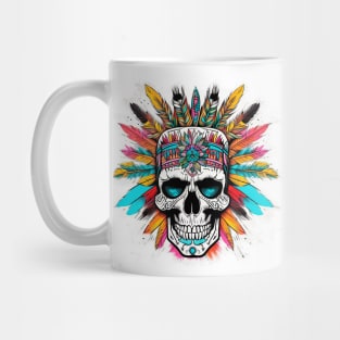 Indian chief skull Mug